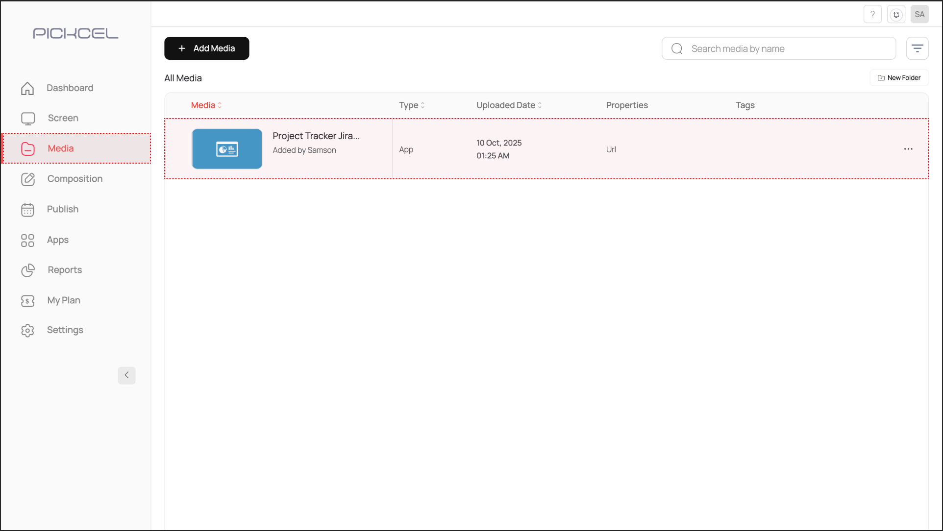 Media Section Preview