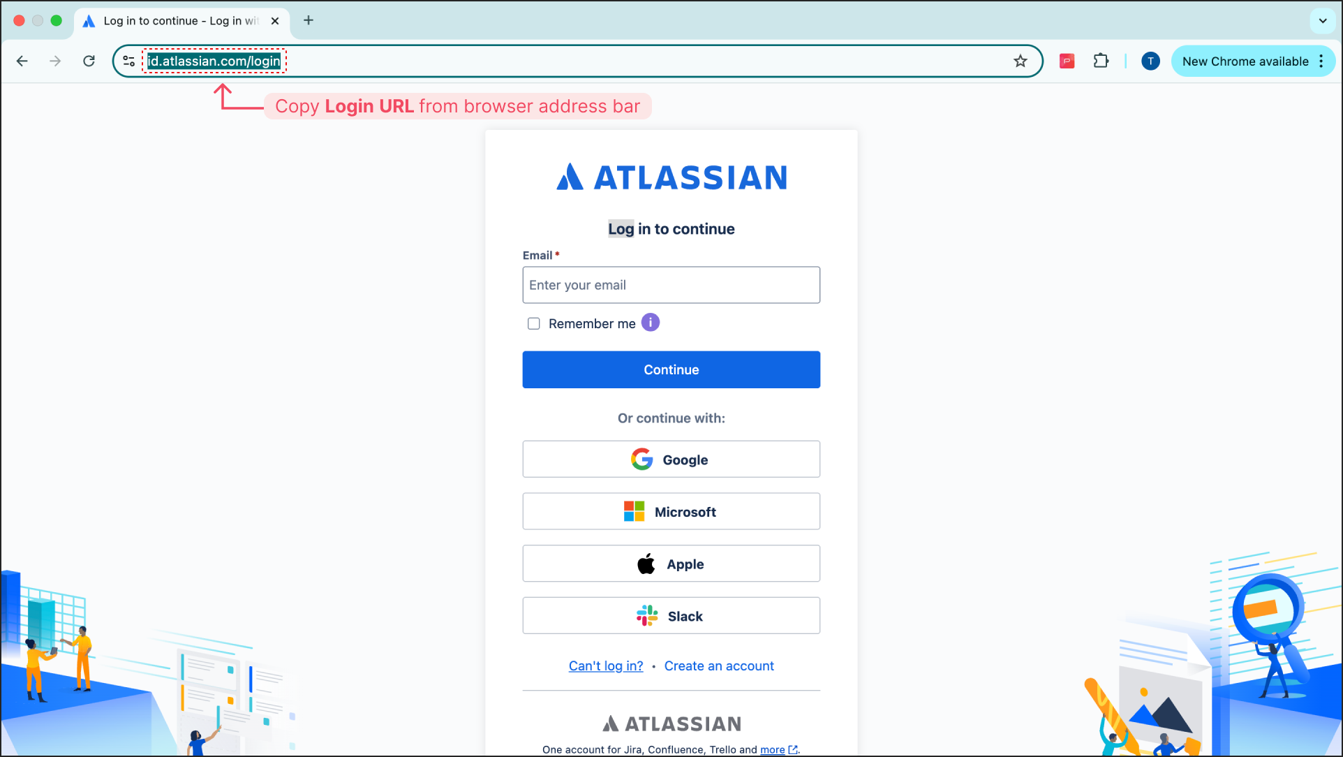Atlassian Login URL